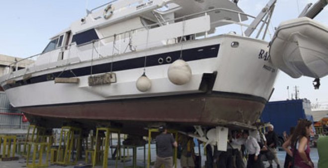 Los activistas controlan los barcos ante posibles sabotajes