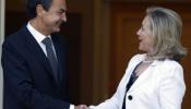 Clinton alaba los "difíciles pasos" dados por Zapatero ante la crisis