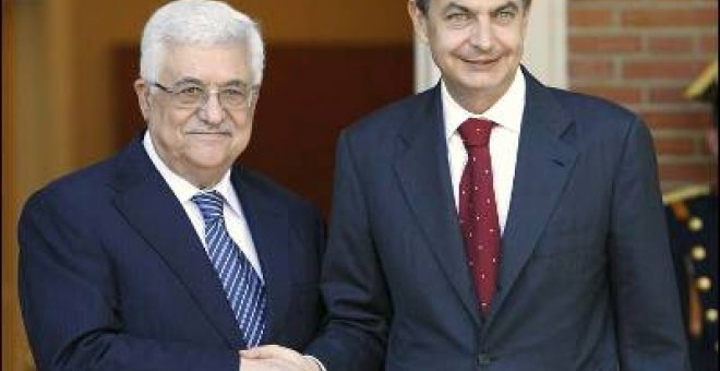 Zapatero muestra a Abas el compromiso de España con Palestina