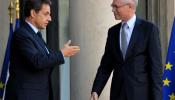 Sarkozy se reúne con Van Rompuy antes de hablar con Merkel