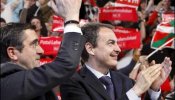 Zapatero: "Vengo a Bilbao a a celebrar la victoria de Patxi"