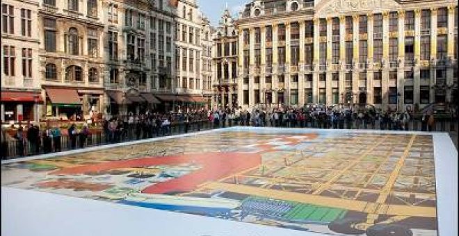 Tintín recauda medio millón de euros en Bruselas