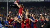 El Barça, el primer equipo español en conseguir la triple corona