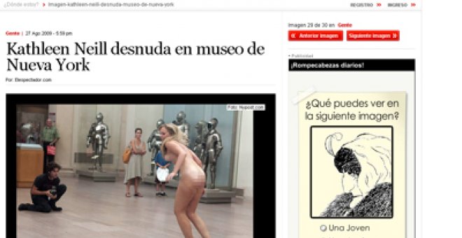Detenida por posar desnuda en un museo de Nueva York