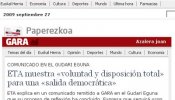 ETA termina "su reflexión" y anuncia que seguirá con las armas