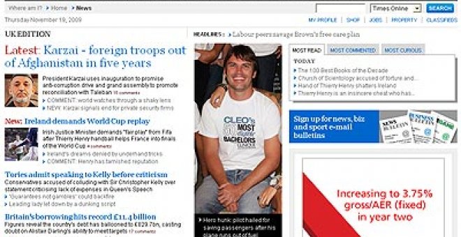 'The Times' dejará de ser gratuito en Internet