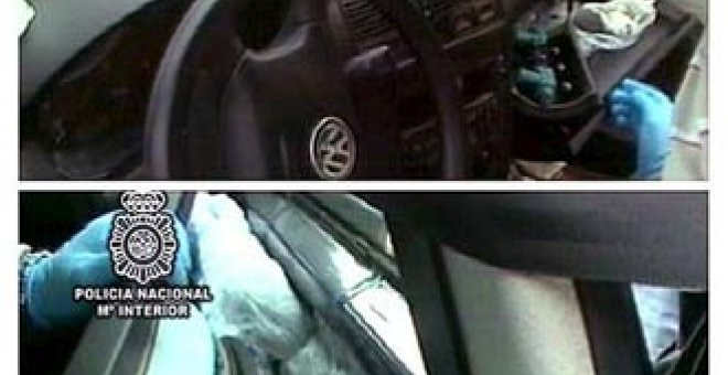 Un total de 76 kg de hachís, escondidos en un airbag