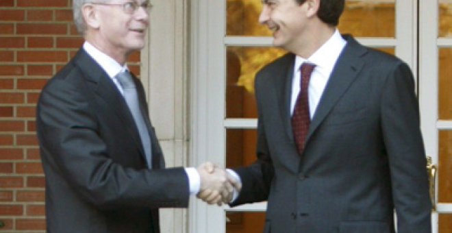 Zapatero y Rompuy pactan "ir de la mano" en la dirección de la UE