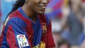 Ronaldinho se entrena en solitario en La Masía