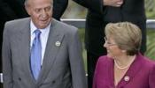 Bachelet destaca el compromiso del rey Juan Carlos con Iberoamérica