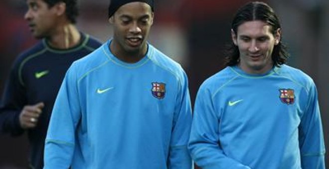 Messi: "Ronaldinho sigue siendo la estrella del Barcelona"