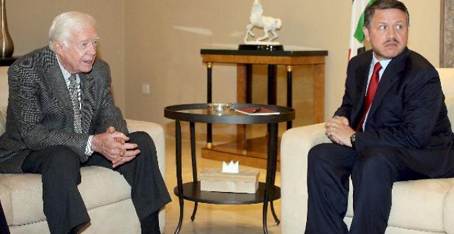 Abdalá II y Carter insisten en la necesidad de obtener "progresos tangibles" en el proceso de paz