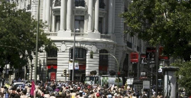 Dos manifestaciones nudistas coinciden en Madrid