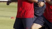 Sinama Pongolle se reivindica en el entrenamiento con seis goles