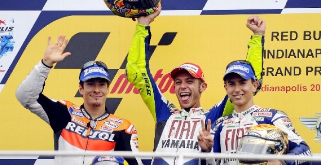 Lorenzo dice que "éste es mi primer podio con el suelo mojado"