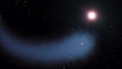 Descubierto un exoplaneta con cola de cometa