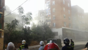 Se derrumba parte de un edificio en Carabanchel (Madrid)