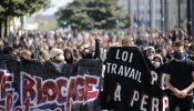 Protestas ante la Asamblea francesa en el inicio del debate de la reforma laboral de Hollande
