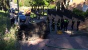 Un conductor mata a su pareja al precipitar el coche en el que viajaban por unas escaleras