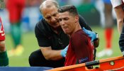 Cristiano, lesionado, abandona la final de la Eurocopa entre lágrimas