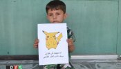 Niños sirios se ponen detrás de un Pokémon para ser 'rescatados'