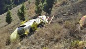 Un helicóptero contra incendios forestales se estrella en La Palma y sus tripulantes salen con vida
