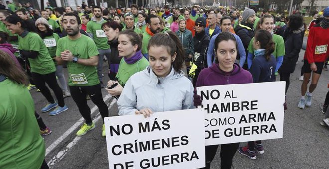 3.700 corredores vuelven a denunciar en Madrid el horror de la guerra en Siria