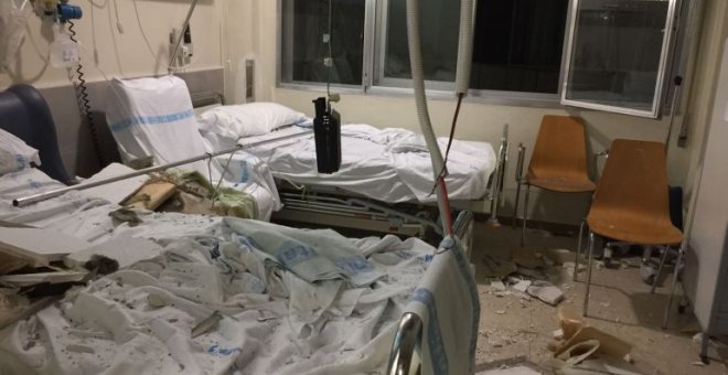 Un techo se viene abajo sobre dos pacientes en el Hospital La Paz