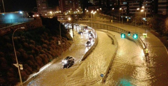 Alicante recupera la calma tras una noche con registros históricos de lluvia