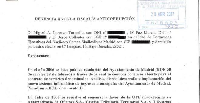 Un sindicato de funcionarios denuncia ante Anticorrupción las subcontratas de +TIL