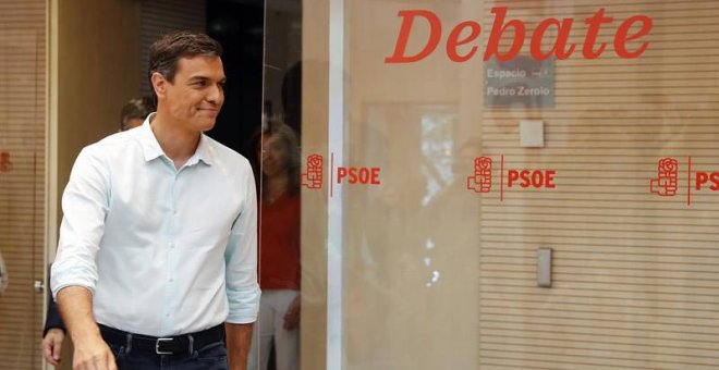 Pedro Sánchez acepta el cuerpo a cuerpo con Susana Díaz y revindica un partido de "militantes" frente a otro de "notables"