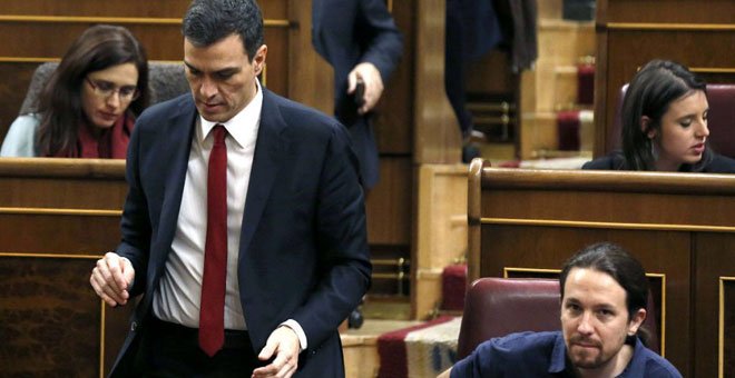 Presència discreta de Sánchez i Iglesias en la campanya a Catalunya
