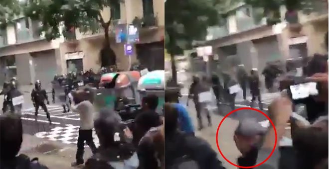 Así recibió un ciudadano el impacto en la cara de una pelota de goma durante el 1-O