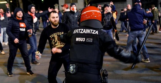 Quedan en libertad con cargos los nueve detenidos en los incidentes entre ultras del Athletic y el Spartak