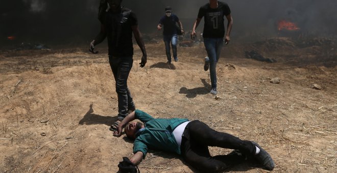 El ataque de Israel sobre las protestas en Gaza, en imágenes