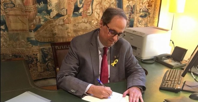 Torra exigeix saber quins arguments jurídics té Rajoy per impedir la presa de possessió del Govern català