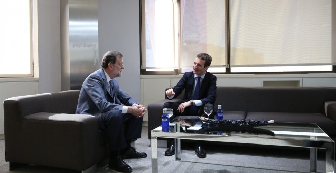 Casado y Rajoy comen juntos en Madrid a dos días de empezar la campaña andaluza