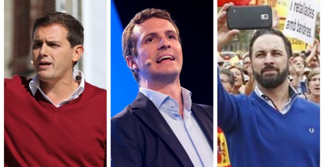 Casado, Rivera y Abascal convocan una concentración contra Sánchez este domingo