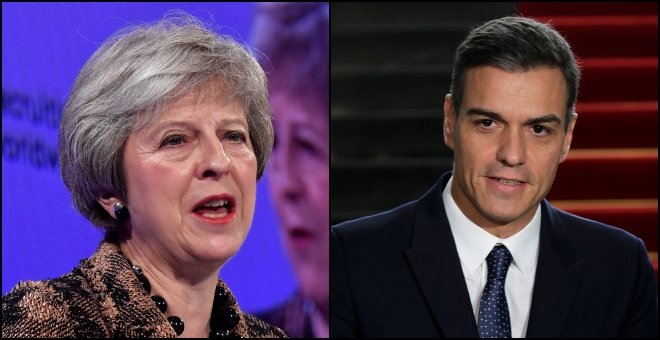 May y Sánchez mantienen una "larga conversación" tras la advertencia de España sobre el acuerdo del brexit