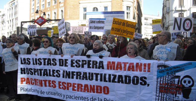La Marea Blanca se manifiesta en Madrid en defensa de la sanidad pública