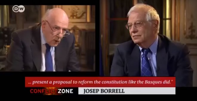 Borrell se levanta de una entrevista a una televisión alemana por las preguntas sobre el procés: "¡Parad la grabación!"
