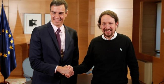 Sánchez planteó a Iglesias un "Gobierno de cooperación" programático, parlamentario y de altos cargos