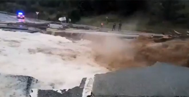 Un muerto y graves destrozos por las fuertes lluvias en Navarra