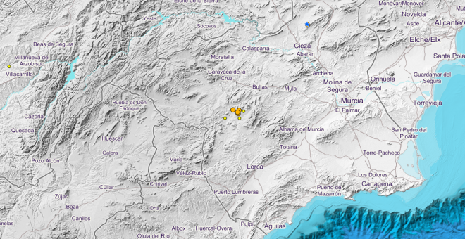 Registran seis seísmos en ocho horas en Murcia