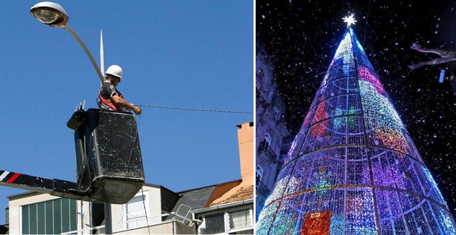 Abel Caballero instala las luces de Navidad en Vigo... ¡en pleno verano!