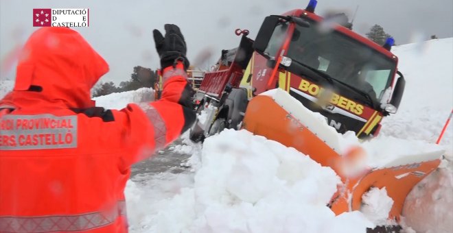 Castellón registra fuertes nevadas