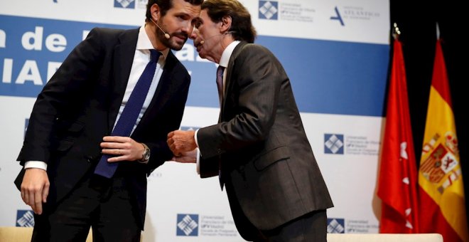 Aznar aconseja a Casado que ignore a Vox cuando haga oposición al Gobierno
