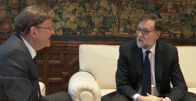 Puig recibe en audiencia al expresidente del Gobierno, Mariano Rajoy