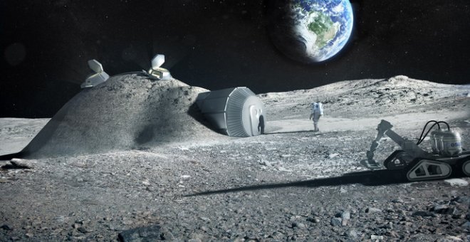 Orina de astronauta para construir bases lunares