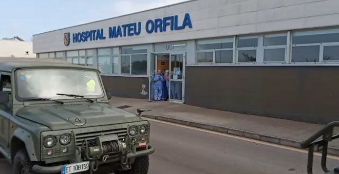 Ejército en Hospital Mateu Orfila de Menorca